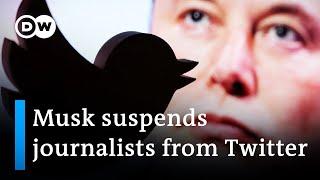 Twitter EU threatens Musk with sanctions after suspensions  DW News