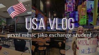PRVNÍ MĚSÍC V USA exchange student vlog  american high school