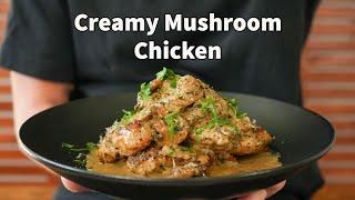 One Pot Creamy Mushroom Chicken  Creamy Garlic Mushroom Sauce