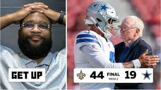 GET UP  Swagu reacts to Jerry Jones sends BIG WARNING to Dak after Cowboys loss to Saints 44-19