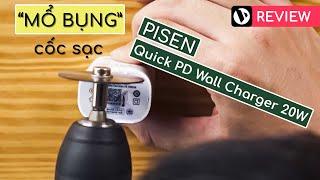 Mổ bụng cốc sạc Pisen Quick PD Wall Charger 20W