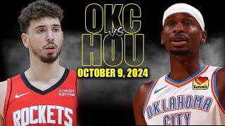 OKC Thunder vs Houston Rockets Full Game Highlights - October 9 2024  2024 NBA Pre Season