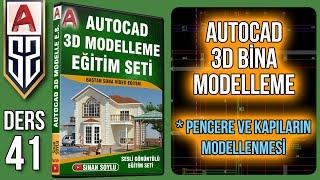 41 Autocad 3D Bina Modelleme Eğitim Seti Dersi - Pencere ve Kapı Modelleme-4