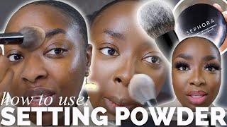 HOW TO USE A setting powder - STEP BY STEP *detailed* tutorial for BEGINNERS  menaadubea