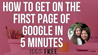 How To Get On The First Page Of Google