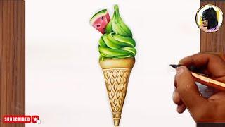 How TO DRAW AN ICE CREAM POPSICLE Easy  Draw Ice Cream Surprise