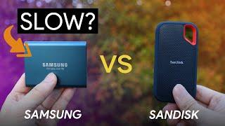 Portable SSD Wars Choose Slower SAMSUNG over Faster SANDISK  Heres Why  Honest Review