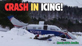 CRASH in icing conditions near Worcester Regional Airport