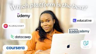 TOP 3 TECH LEARNING PLATFORMS  Review of Udacity Udemy Datacamp Coursera Pluralsight Educative