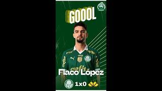 Gol de Flaco López  Palmeiras 1x0 Criciúma  Allianz Parque  Web Rádio Verdão