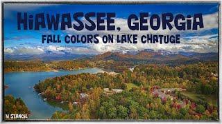 Hiawassee GA - Fall Colors on Lake Chatuge 4K   Mavic Air 2 Drone Footage Stunning Aerial Shots