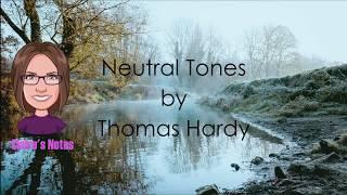 Neutral Tones by Thomas Hardy detailed analysis