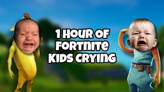 1 HOUR OF FORTNITE KIDS CRYING AND RAGING  FUNNY