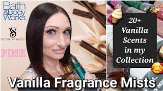 Lets Compare Vanillas  20+ Vanilla Fragrance Mists  Bath & Body Works Victorias Secret Pink