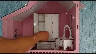 TOUR - CASINHA DA BARBIE ROSA MDF MOVEIS BRANCOS