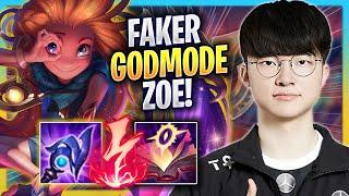 FAKER LITERALLY GOD MODE WITH ZOE - T1 Faker Plays Zoe MID vs Fizz  Season 2023