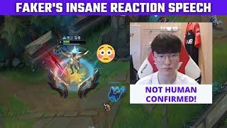 Fakers insane reaction speed  not human confirmed  Faker vs Nidalee spear  T1 Stream Moments