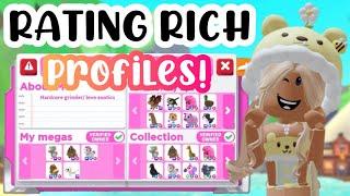 RATING RICH PLAYERS ADOPT ME PROFILES#adoptmeroblox #preppyadoptme #preppyroblox