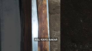 proses memunculkan serat kayu palet jati belanda dg cara dibakar #jatibelanda #kayupalet #kayulimbah