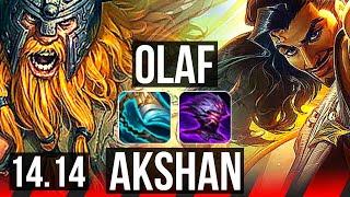 OLAF vs AKSHAN TOP  508 Rank 5 Olaf  BR Challenger  14.14