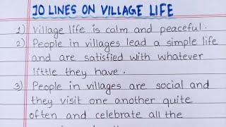 10 lines on village Life  Essay on village life 10 lines