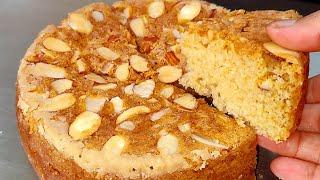 Easy Almond Cake eggless dessert  cake without oven - how to make almond cake at homebadam cake