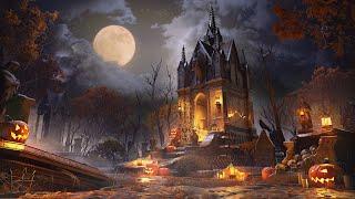 Halloween Ambience  - Rain Spooky Sounds & Ghostly Murmurs at Night in the Graveyard