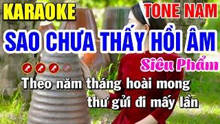 SAO CHƯA THẤY HỒI ÂM Karaoke Nhạc Sống Tone Nam  Tình Trần Karaoke