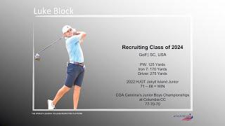 Mens Golf  Luke Block USA   Recruit 2024