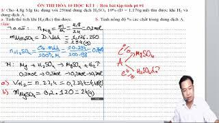 Hóa 10 -  Tí nh theo phương trình phản ứng kì 2  #1