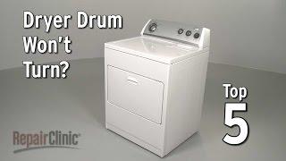 Electric Dryer Drum Won’t Turn — Dryer Troubleshooting