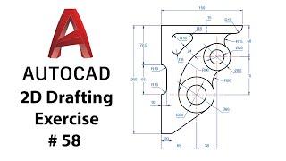 AutoCAD 2D Drafting Exercise # 58 - Basic to Advance in Hindi