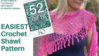 Stella Crochet Shawl Pattern the Easiest Beginner Crochet Shawl To Make