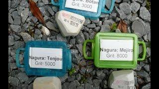 Sharpening stones nagura comparison on hard and soft sharpening stone