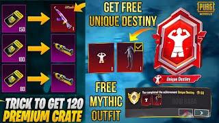 Trick To Get Unique Destiny Title  Get Free 60+ Premium Crates  Unique Destiny Title  PUBGM