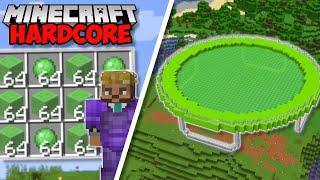 I Built The WORLDS BIGGEST TRAMPOLINE in Minecraft 1.18 Hardcore #42