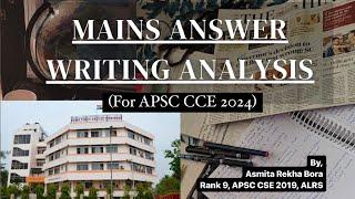 APSC Mains Answer Writing series for APSC MAINS 2024.