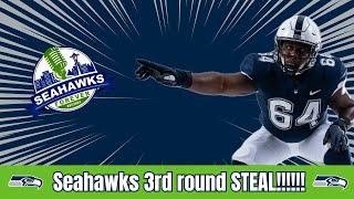 LIVE REACTION Seahawks STEAL big-time guard Christian Haynes in the third round of the NFL Draft