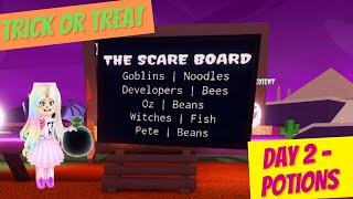 {Day 2 Trick or Treat} SCARE BOARD POTIONS In Wacky Wizards Halloween 2022