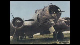 B-17 FLYING FORTRESS BOMBERS RETURN WITH COMBAT DAMAGE AND WOUNDED HD COLOR  WWII DOCUMENTARY 