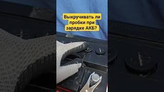 Выкручивать ли пробки при зарядке АКБ? #аккумуляторщик #авто