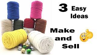 DIY - 3 Easy Macrame Crafts - Keychain Ideas - Make and Sell #40