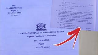 2022  UNEB UCE Maths Paper 1 Sure and FREE Marks  For Every Candidate To Pass These Questions