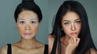 ENG 黃黑皮辣妹妝超詳細教程Brown BADDIE Makeup  Summer GLOW UP｜April的草莓啊