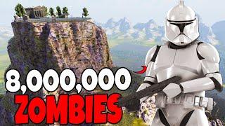 Clone Army Mountain Fortress Surrounded by 8 MILLION ZOMBIES? - UEBS 2 Star Wars Mod
