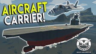 AIRCRAFT CARRIER & F-35 FIGHTER JET - Stormworks Build and Rescue Update Gameplay