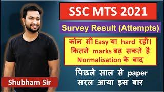 SSC MTS 2021-2022 Analysis Result Attempts Easy Shift and Hard Shift Normalisation कैसा होगा