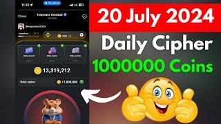 hamster kombat daily cipher code today  20 July Daily Cipher Code  hamster kombat 20 july code