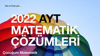 2022 AYT MATEMATİK SORU ÇÖZÜMLERİPDF AÇIKLAMADA