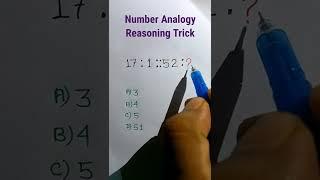 Analogy  Number Analogy  Reasoning Classes SSC CGL Reasoning  RRB NTPC Missing Number  #shorts